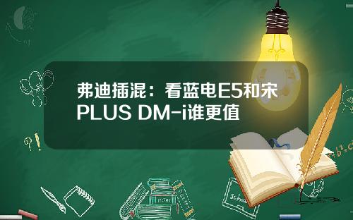 弗迪插混：看蓝电E5和宋PLUS DM-i谁更值