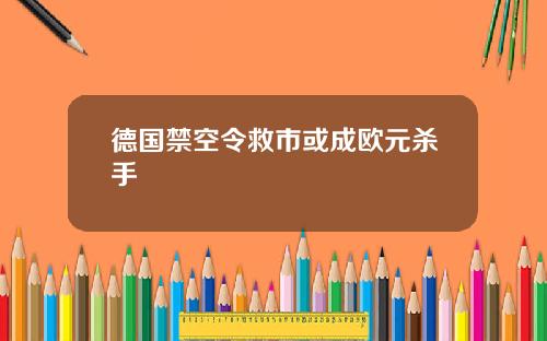 德国禁空令救市或成欧元杀手