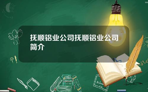 抚顺铝业公司抚顺铝业公司简介