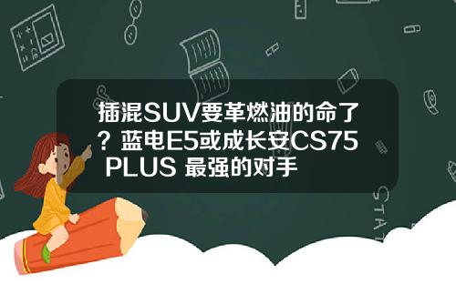 插混SUV要革燃油的命了？蓝电E5或成长安CS75 PLUS 最强的对手