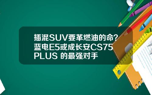 插混SUV要革燃油的命？蓝电E5或成长安CS75 PLUS 的最强对手