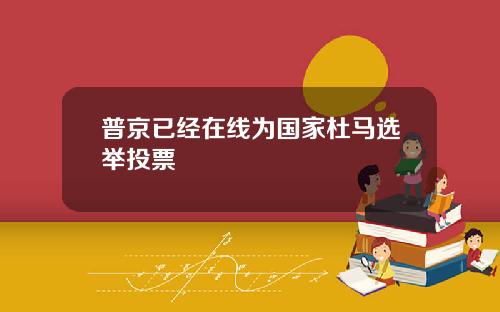 普京已经在线为国家杜马选举投票