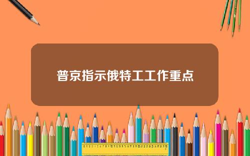 普京指示俄特工工作重点