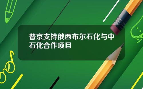 普京支持俄西布尔石化与中石化合作项目