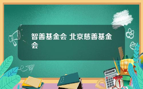 智善基金会 北京慈善基金会
