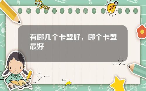有哪几个卡盟好，哪个卡盟最好