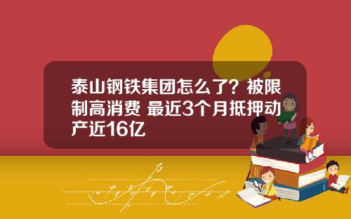 泰山钢铁集团怎么了？被限制高消费 最近3个月抵押动产近16亿
