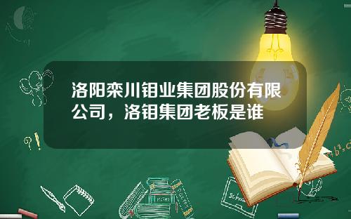 洛阳栾川钼业集团股份有限公司，洛钼集团老板是谁