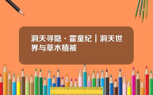 洞天寻隐·霍童纪｜洞天世界与草木植被