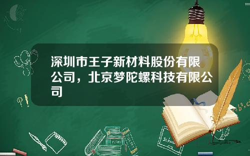 深圳市王子新材料股份有限公司，北京梦陀螺科技有限公司