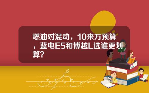 燃油对混动，10来万预算，蓝电E5和博越L选谁更划算？