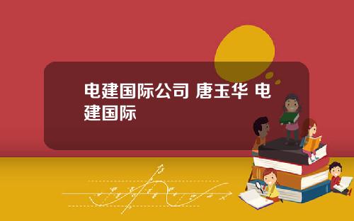 电建国际公司 唐玉华 电建国际