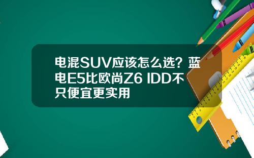 电混SUV应该怎么选？蓝电E5比欧尚Z6 IDD不只便宜更实用