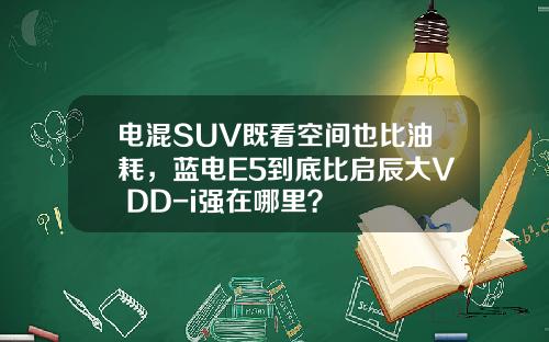 电混SUV既看空间也比油耗，蓝电E5到底比启辰大V DD-i强在哪里？