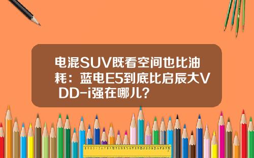 电混SUV既看空间也比油耗：蓝电E5到底比启辰大V DD-i强在哪儿？