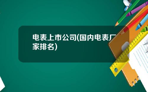 电表上市公司(国内电表厂家排名)