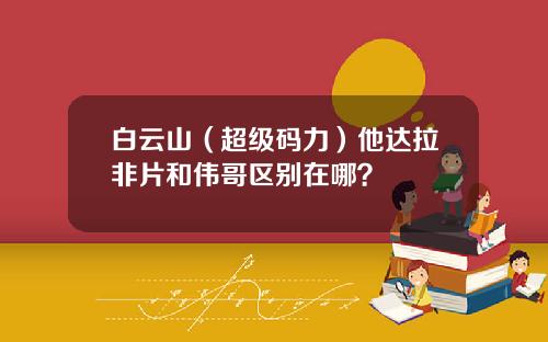 白云山（超级码力）他达拉非片和伟哥区别在哪？