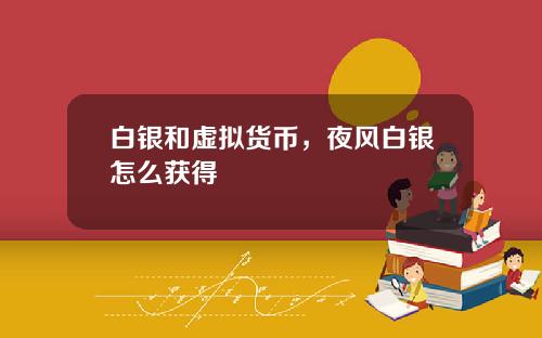 白银和虚拟货币，夜风白银怎么获得