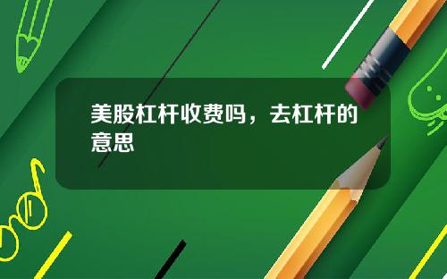 美股杠杆收费吗，去杠杆的意思