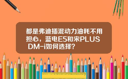 都是弗迪插混动力油耗不用担心，蓝电E5和宋PLUS DM-i如何选择？