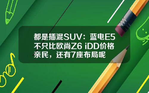 都是插混SUV：蓝电E5不只比欧尚Z6 iDD价格亲民，还有7座布局呢