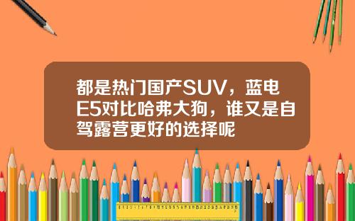 都是热门国产SUV，蓝电E5对比哈弗大狗，谁又是自驾露营更好的选择呢