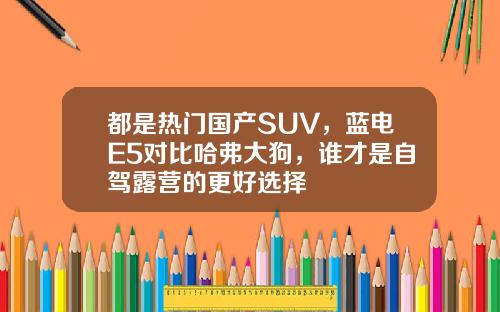 都是热门国产SUV，蓝电E5对比哈弗大狗，谁才是自驾露营的更好选择