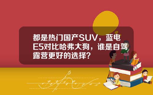 都是热门国产SUV，蓝电E5对比哈弗大狗，谁是自驾露营更好的选择？
