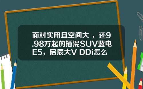 面对实用且空间大 ，还9.98万起的插混SUV蓝电E5，启辰大V DDi怎么接招？