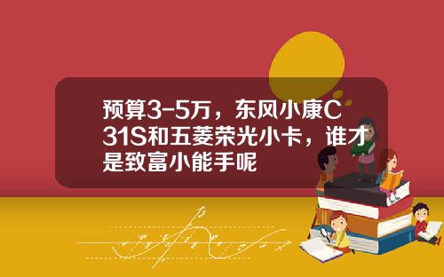 预算3-5万，东风小康C31S和五菱荣光小卡，谁才是致富小能手呢