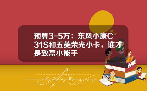 预算3-5万：东风小康C31S和五菱荣光小卡，谁才是致富小能手
