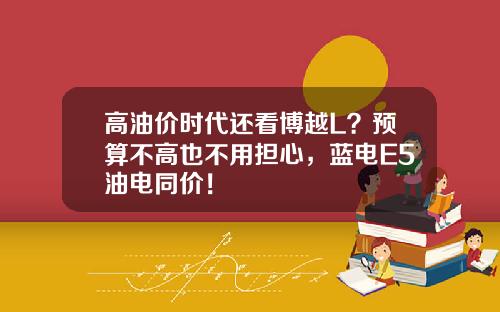高油价时代还看博越L？预算不高也不用担心，蓝电E5油电同价！