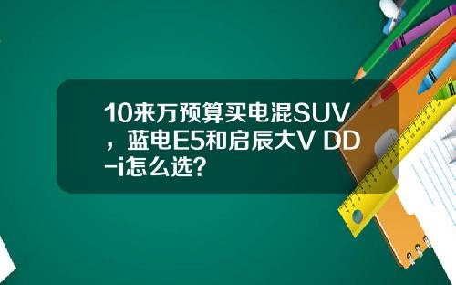 10来万预算买电混SUV，蓝电E5和启辰大V DD-i怎么选？
