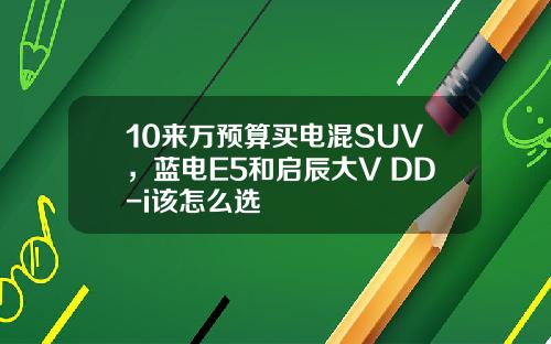 10来万预算买电混SUV，蓝电E5和启辰大V DD-i该怎么选
