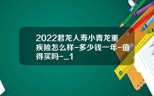 2022君龙人寿小青龙重疾险怎么样-多少钱一年-值得买吗-_1