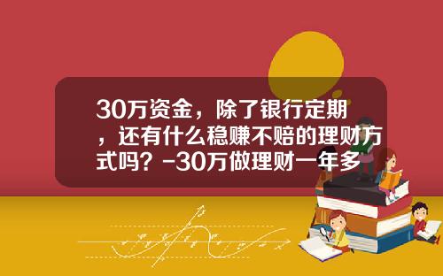 30万资金，除了银行定期，还有什么稳赚不赔的理财方式吗？-30万做理财一年多少钱