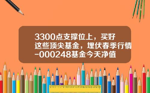 3300点支撑位上，买好这些顶尖基金，埋伏春季行情-000248基金今天净值查询