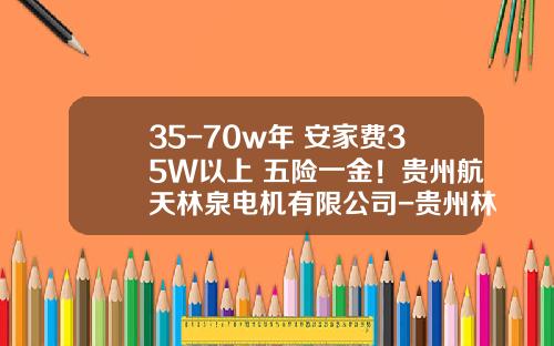 35-70w年+安家费35W以上+五险一金！贵州航天林泉电机有限公司-贵州林泉微电机有限公司