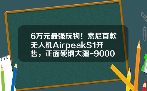 6万元最强玩物！索尼首款无人机AirpeakS1开售，正面硬钢大疆-9000美元是多少人民币