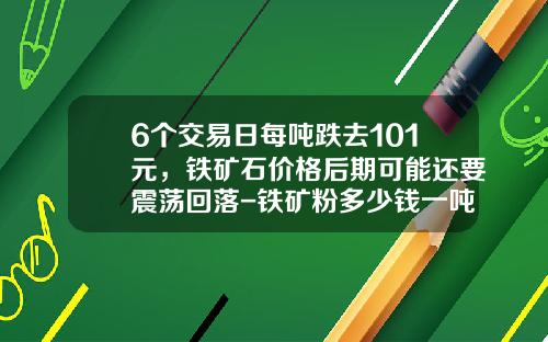 6个交易日每吨跌去101元，铁矿石价格后期可能还要震荡回落-铁矿粉多少钱一吨