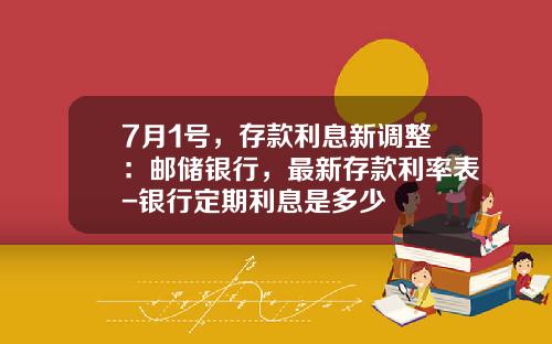 7月1号，存款利息新调整：邮储银行，最新存款利率表-银行定期利息是多少