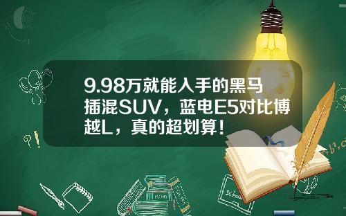 9.98万就能入手的黑马插混SUV，蓝电E5对比博越L，真的超划算！