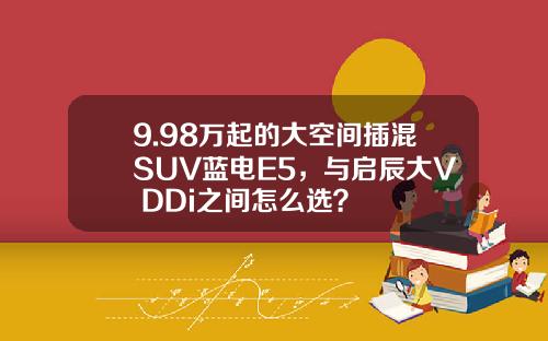 9.98万起的大空间插混SUV蓝电E5，与启辰大V DDi之间怎么选？