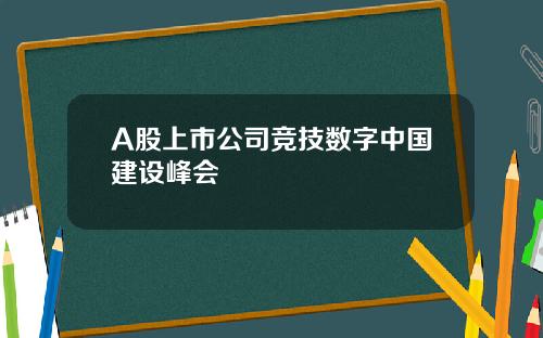 A股上市公司竞技数字中国建设峰会