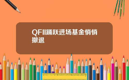 QFII踊跃进场基金悄悄撤退
