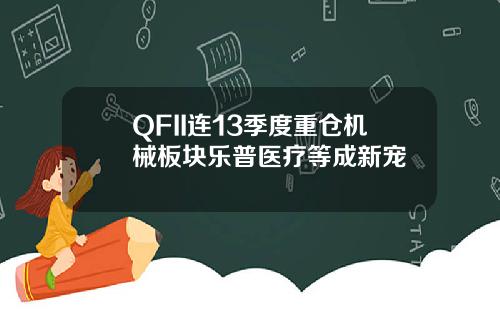 QFII连13季度重仓机械板块乐普医疗等成新宠