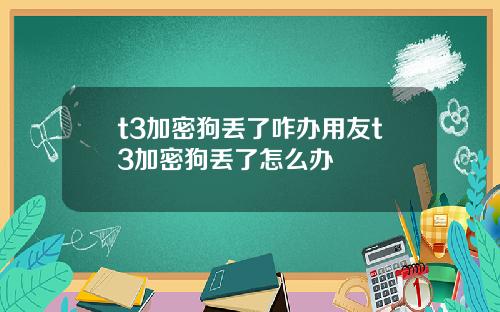 t3加密狗丢了咋办用友t3加密狗丢了怎么办