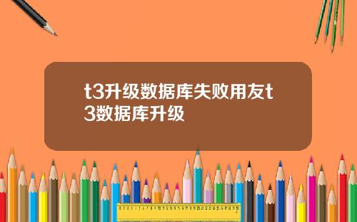 t3升级数据库失败用友t3数据库升级