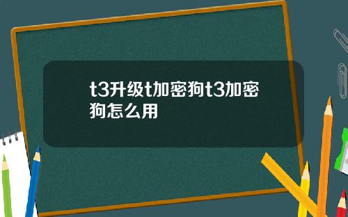 t3升级t加密狗t3加密狗怎么用