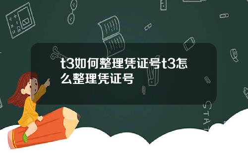 t3如何整理凭证号t3怎么整理凭证号
